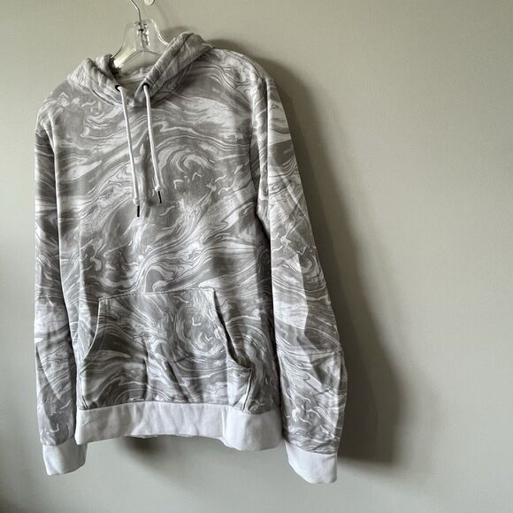 Old Navy Large Hooded Sweatshirt Hoodie Unisex Classic Marble Crosso Athleisure - Picture 3 of 7